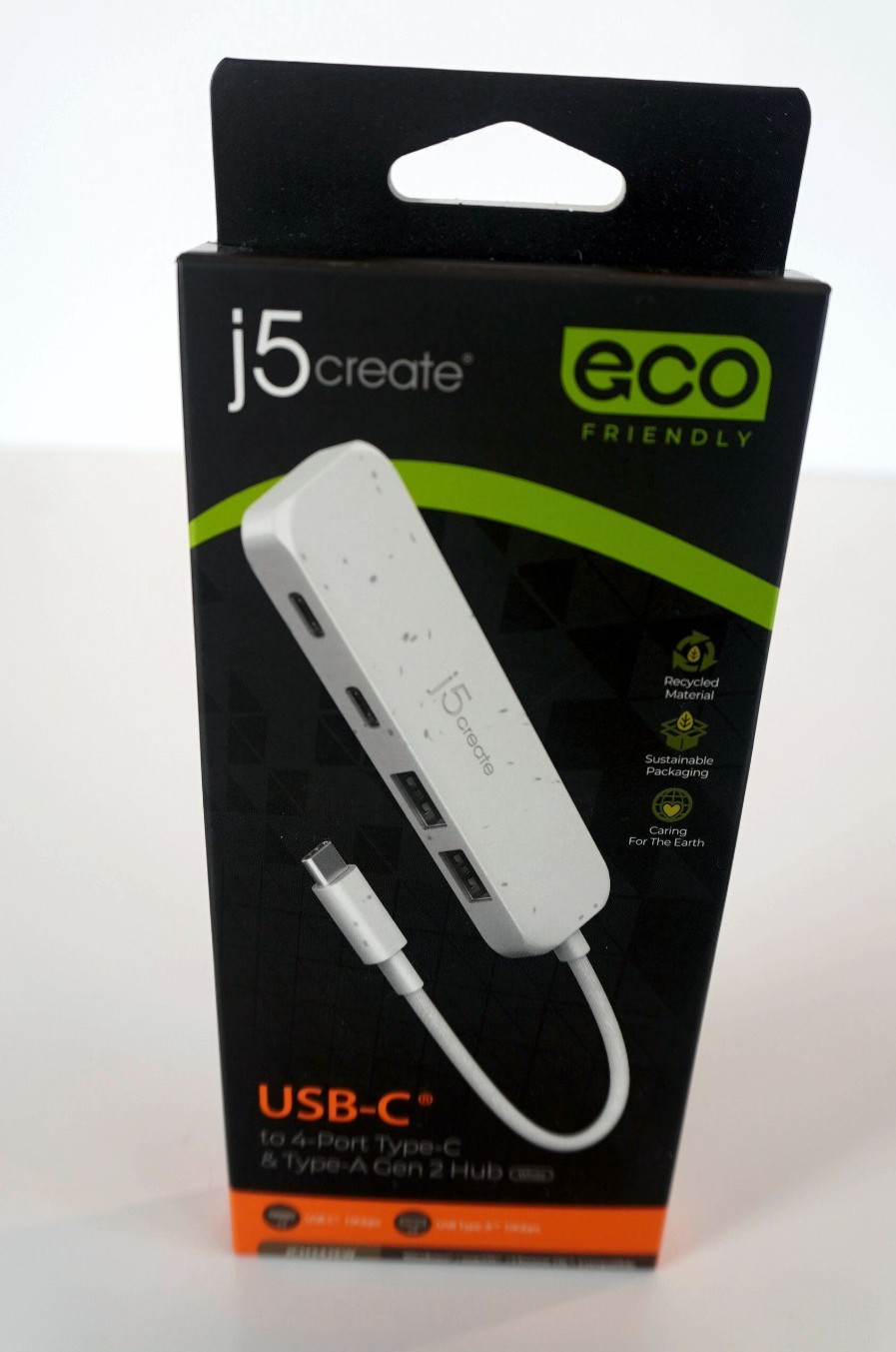 j5create USB-C to 4-Port Type-C & Type-A Gen 2 Hub White JCH342EW