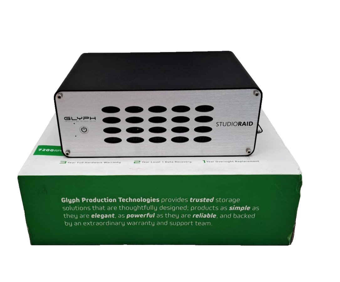 Glyph StudioRaid 2TB External HDD with Power adapter 32 HOURS