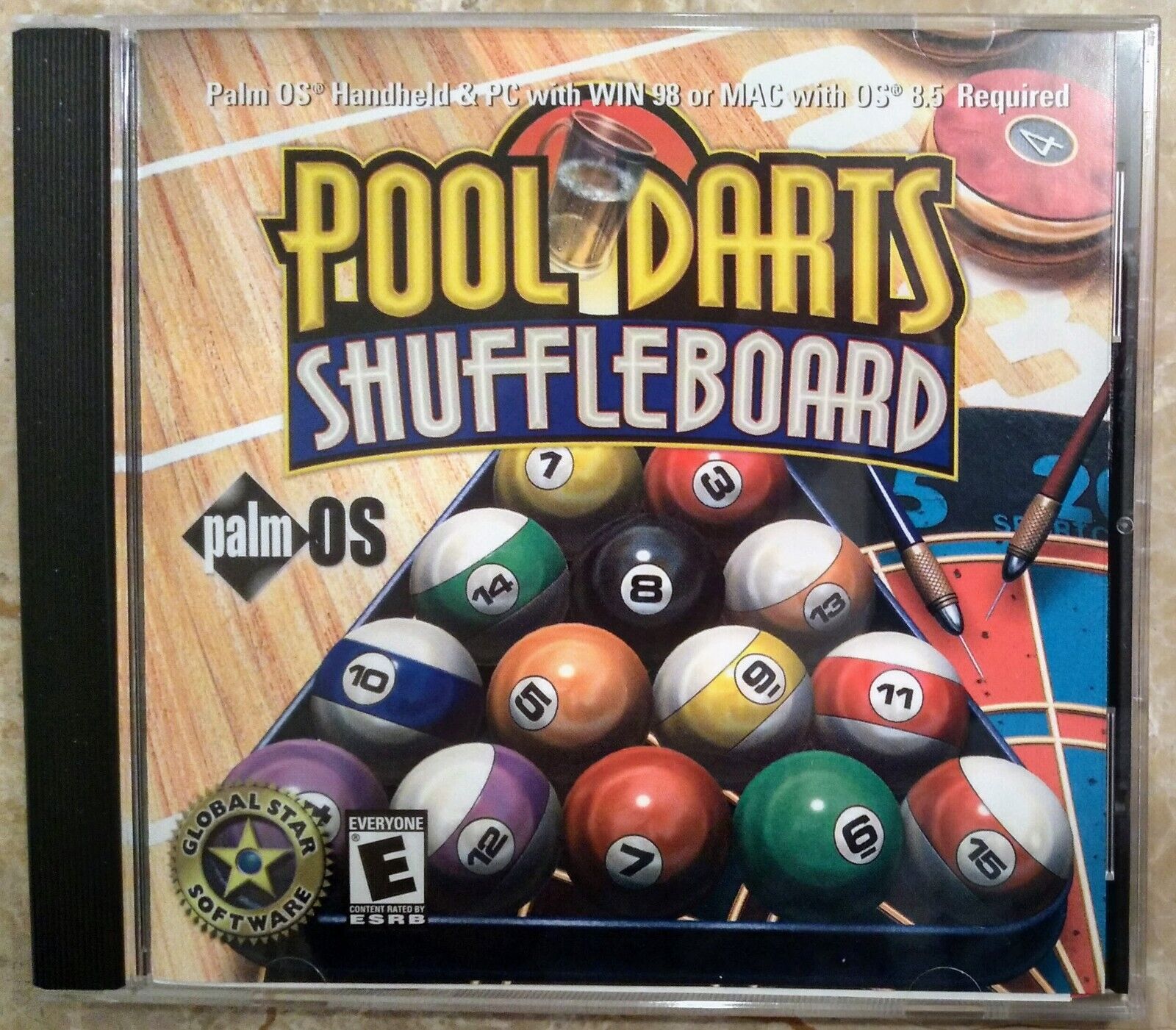 Pool Darts & Shuffleboard Game, Palm OS, 2001, CD-ROM