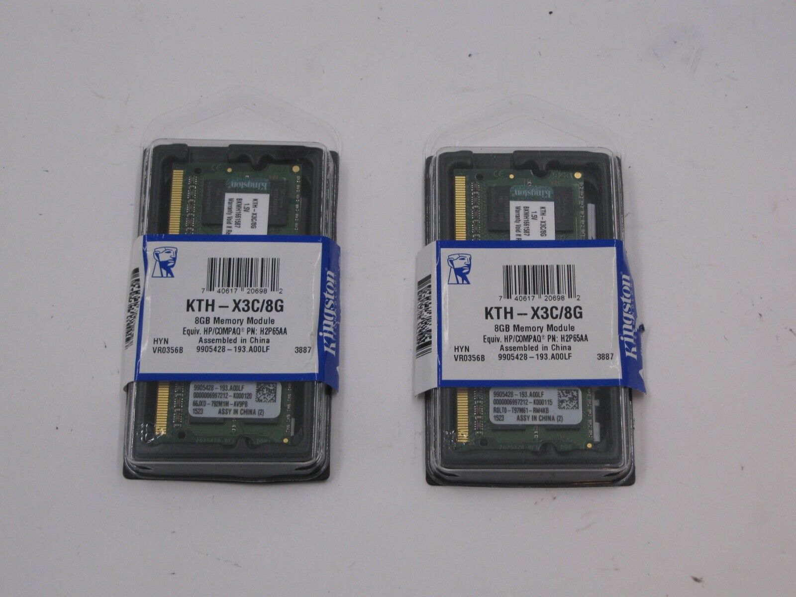 Lot of 2 Kingston 8GB 2Rx8 PC3-12800 DDR3 1600 MHz 1.5V SO-DIMM Laptop RAM 16GB