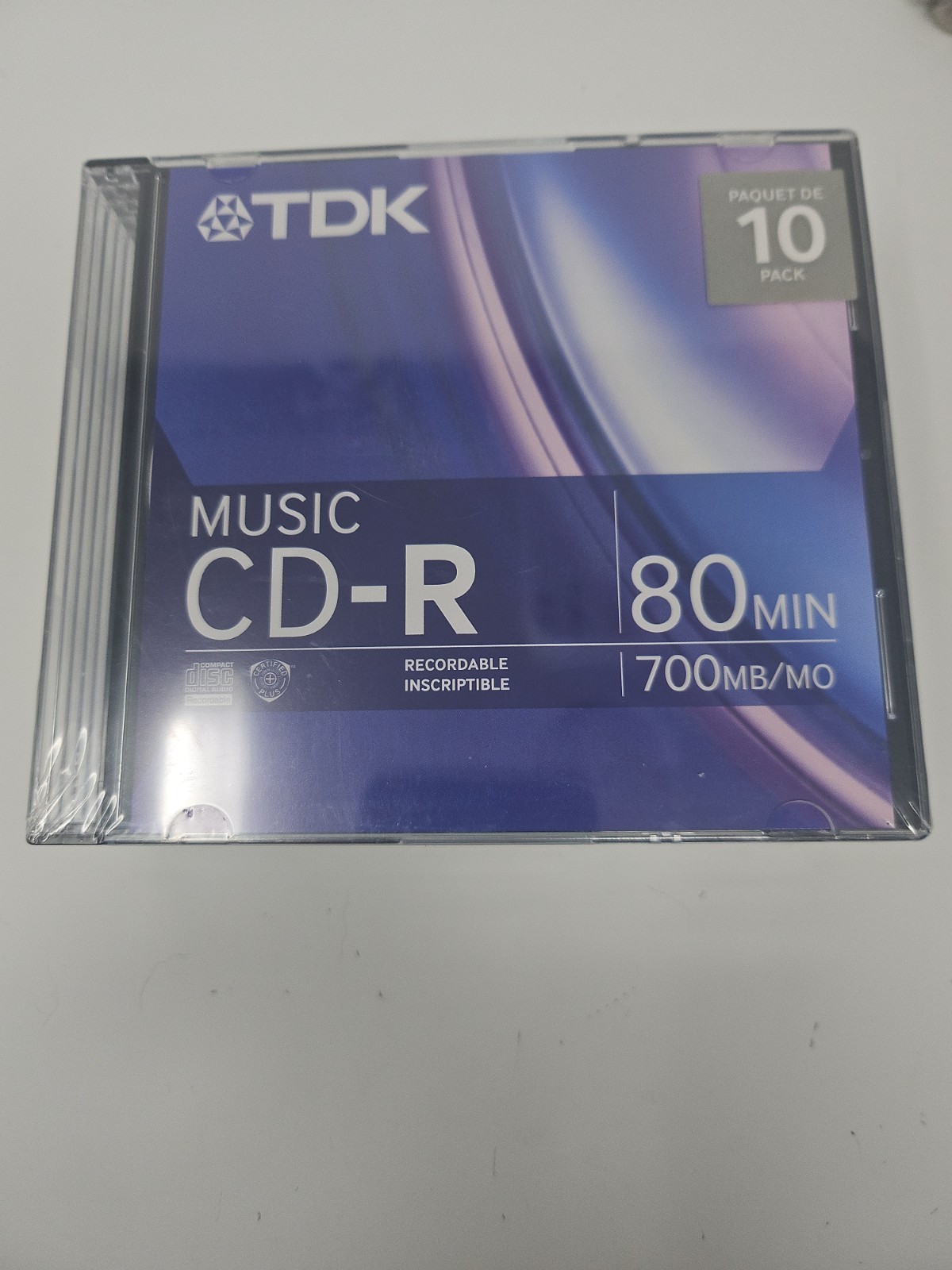 TDK Music CD-R 80 Min 700MB Blank Audio Discs 10 Pack Sealed Brand New Vintage