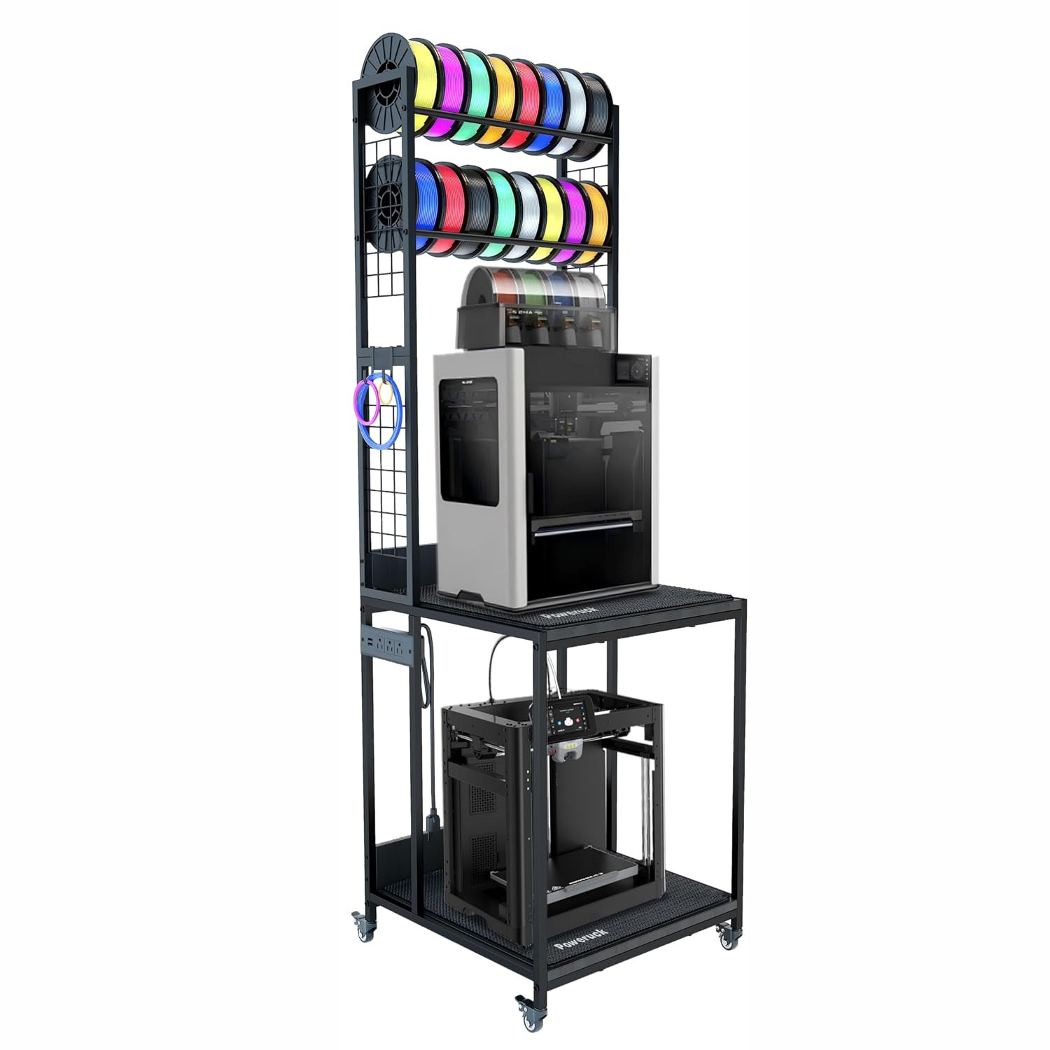 Heavy Duty PRT22 3D Printer Stand with Power Hub, High Density Polymer Vibration