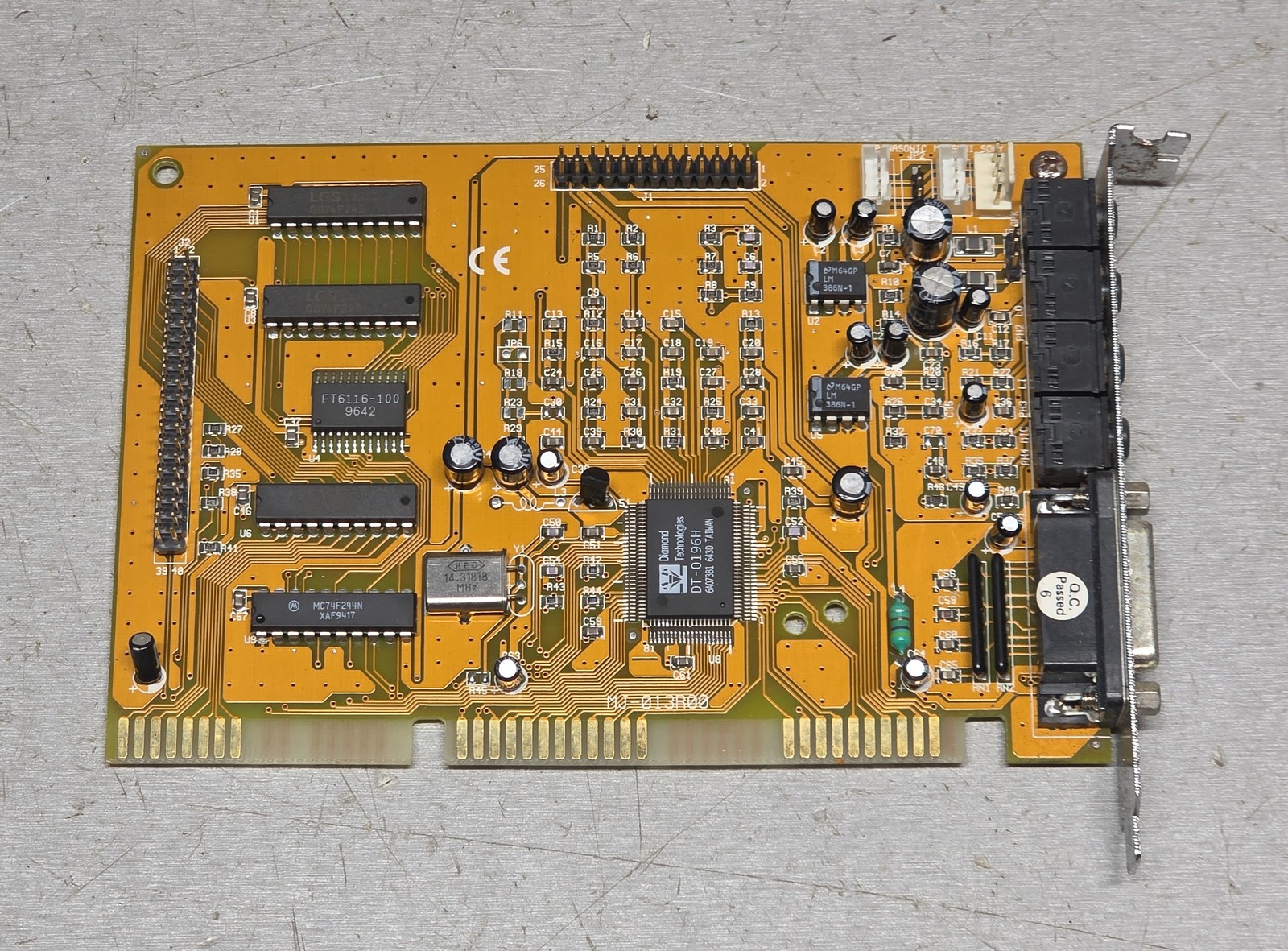 Diamond Technologies ISA Sound Card MF-009 Game Port FCC J98MF-009