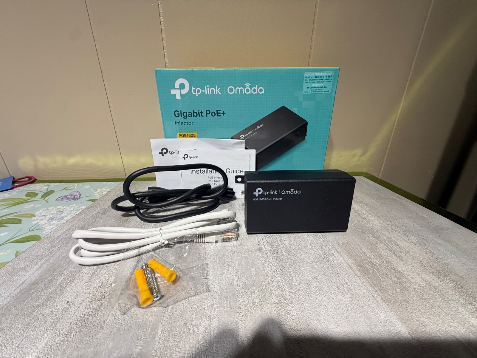 TP-Link Omada POE160S Gigabit PoE+ Injector 30W - COMPLETE KIT - NIB