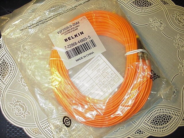 Belkin F2F202L0-20M ST-LC Multimode Duplex Fiber Patch NEW