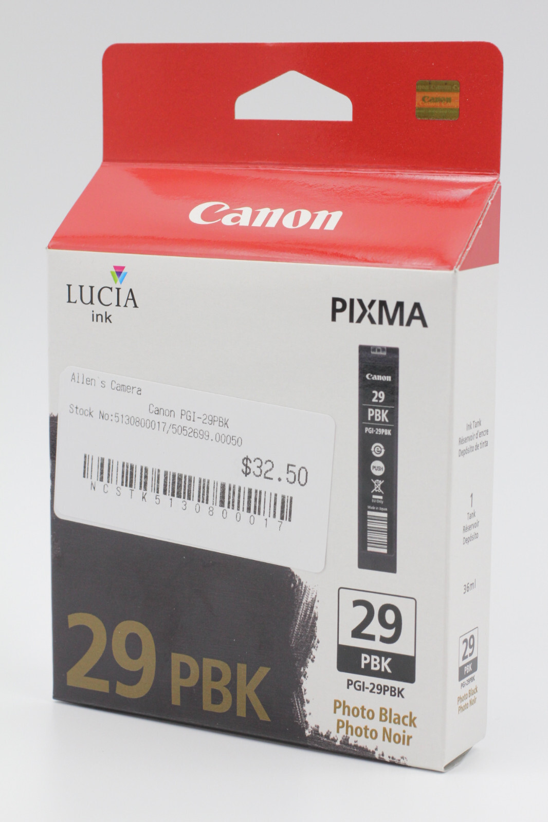 Canon PGI-29PBK Photo Black Ink Cartridge for Pixma PRO 1 Mint Condition (Each)