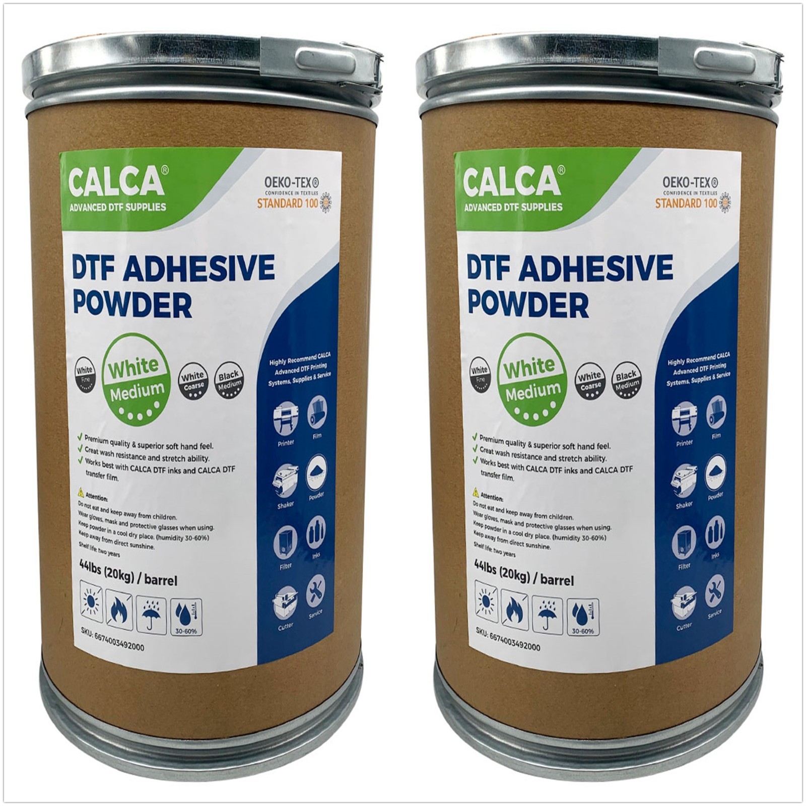 LocalPickup 2 Barrels CALCA MM2 Medium Transfer Hot Melt Adhesive TPU DTF Powder