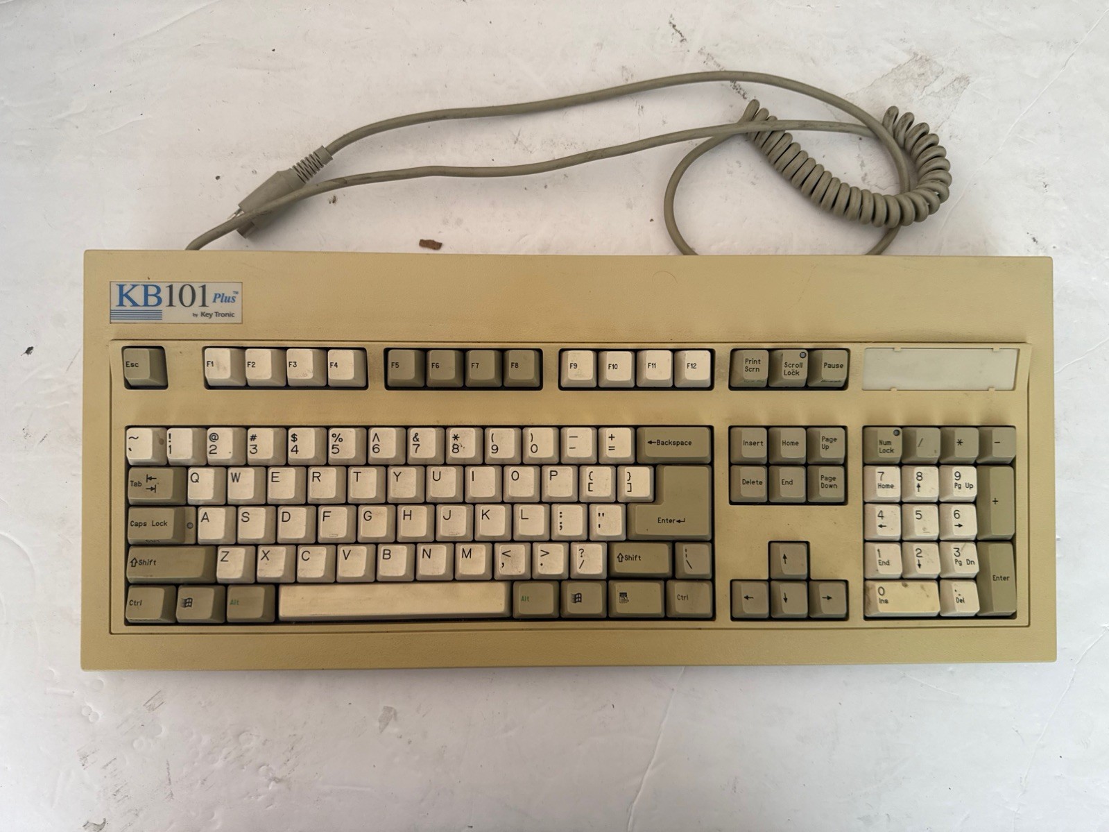 Key Tronic KB101 Plus C Keyboard with 5-Pin DIN Cable