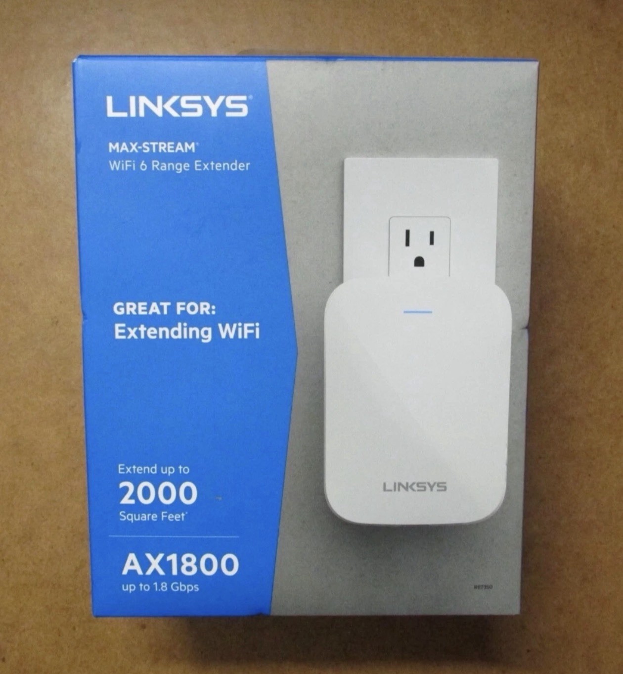 Linksys Max-Stream WiFi 6 Range Entender AX1800 RE7350 BRAND NEW COMPLETE
