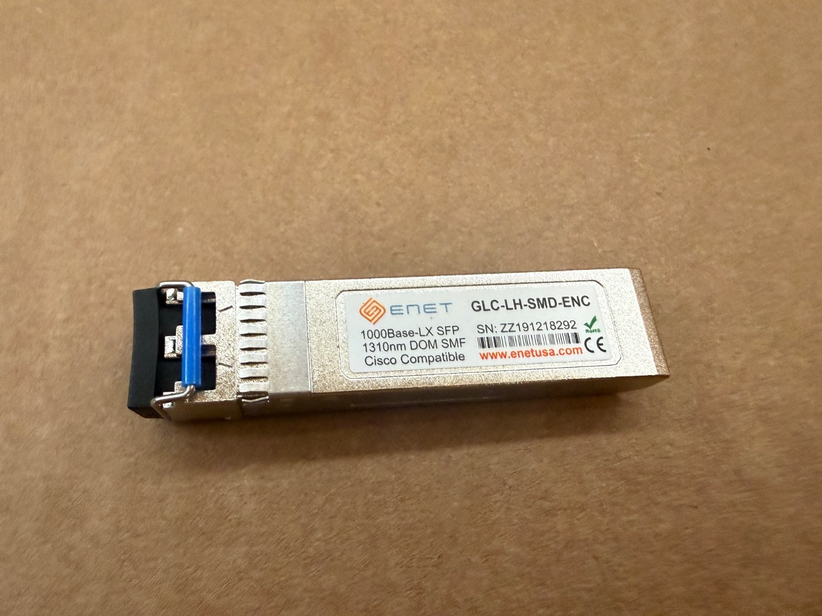 ENET GLC-LH-SMD-ENC 1000Base-LX SFP Transceiver 1310nm 10km SMF DOM