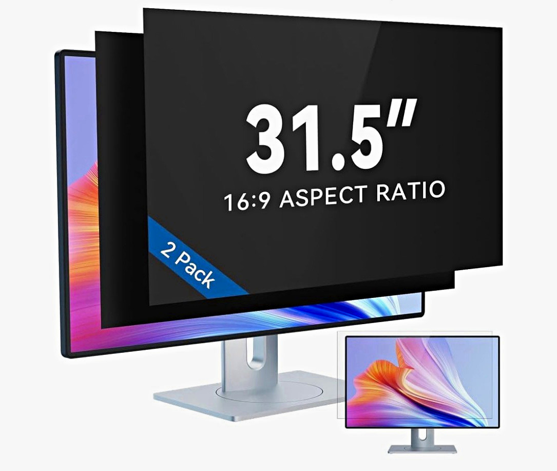 PROKKO Premium Screen Protector 31.5 in 16:9 Aspect Ratio Black 2-Pack