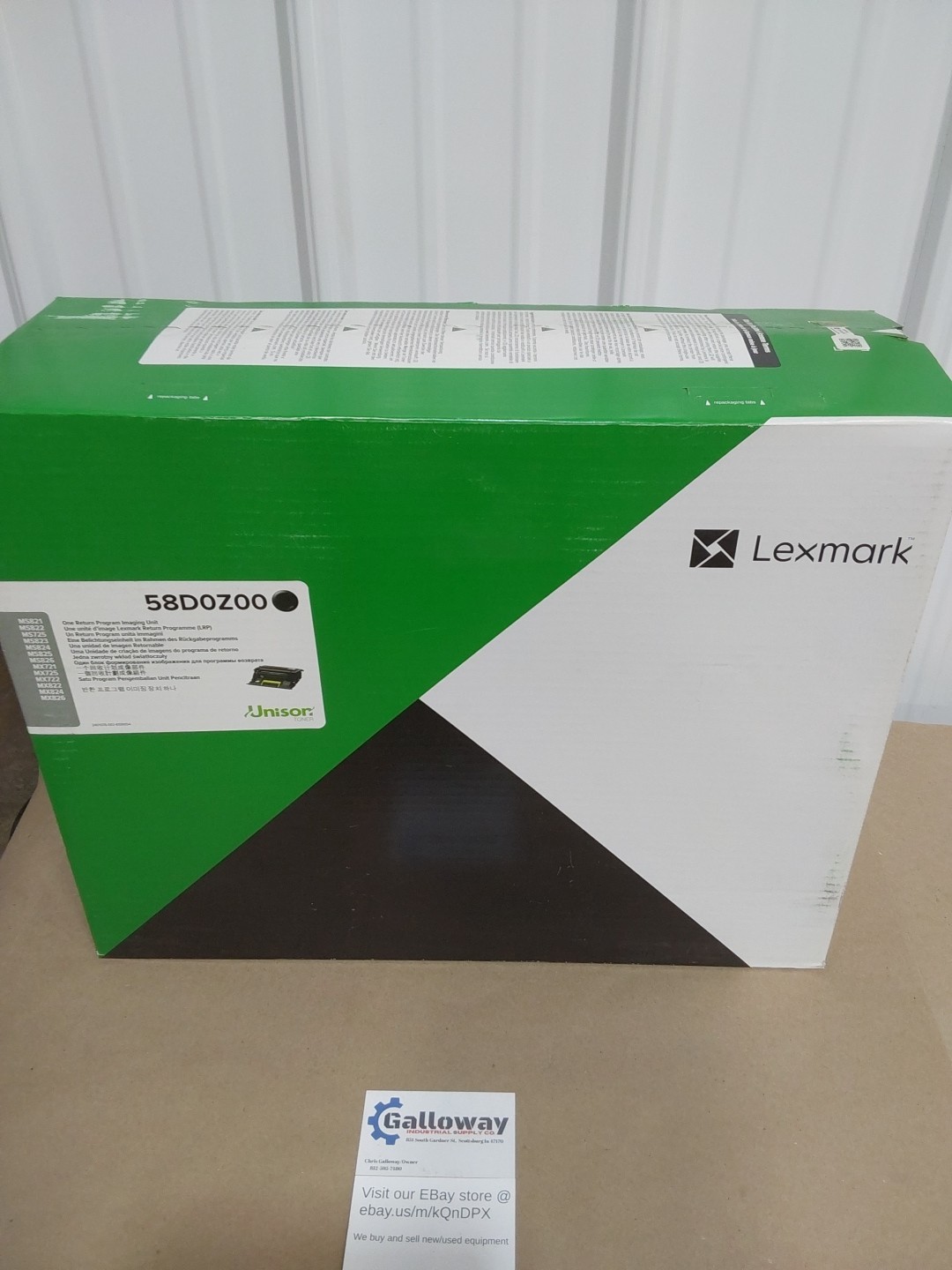 Lexmark  Unison Toner, Model# 58D0Z00, Color Black FACTORY SEALED