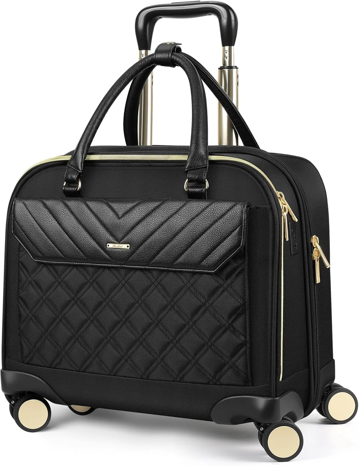 star cloud Rolling Laptop Bag for Women, 45L Rolling Briefcase with Wheels, 16x1