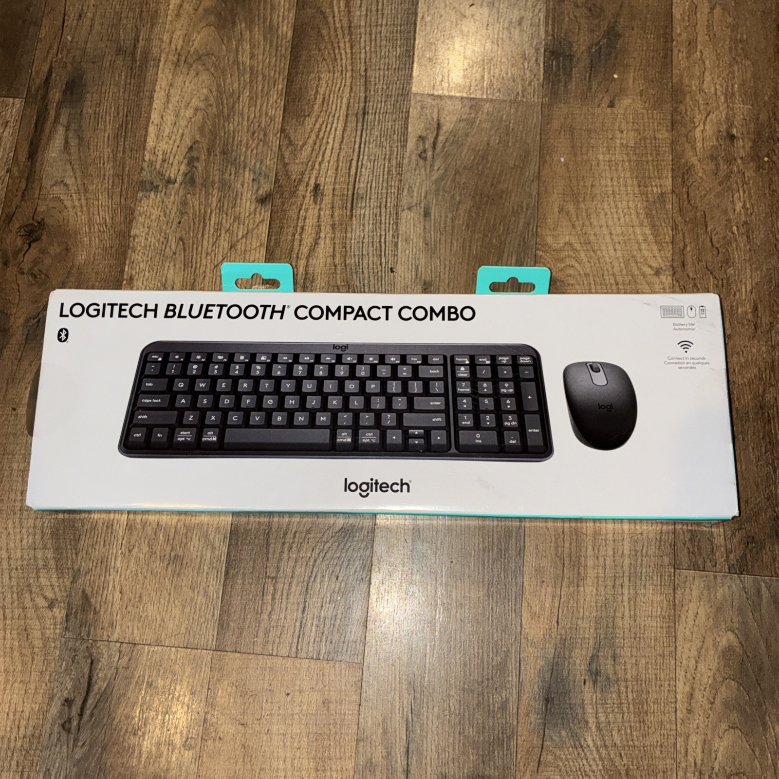 Brand New Logitech Bluetooth Compact Combo Black (920-013507) Keyboard & Mouse A