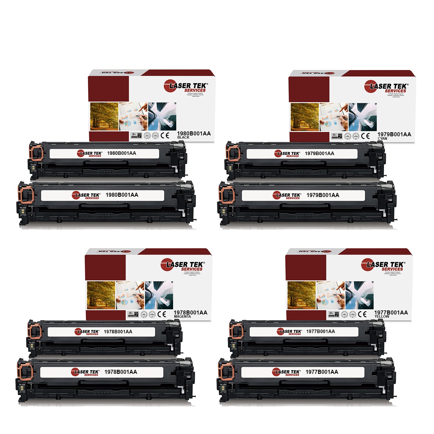 8Pk LTS 116 BCMY Compatible for Canon ImageClass MF8050CN Toner Cartridge