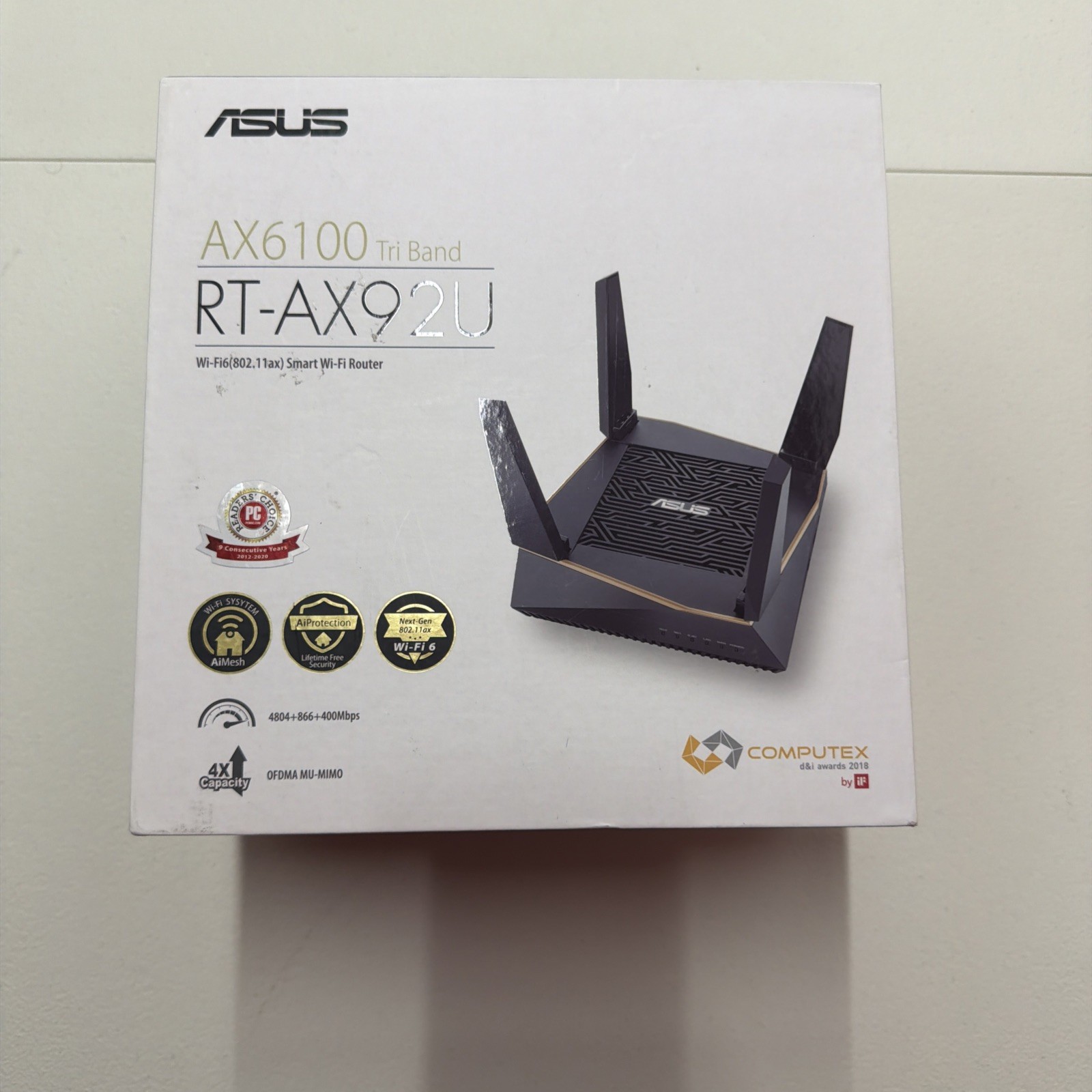 ASUS RT-AX92U (AX6100) WiFi 6 Gaming Router Tri band Gigabit