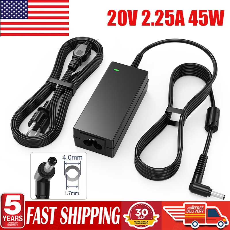 For Lenovo Chromebook N22 N23 N42 AC Power Adapter Charger 45W ADLX45NCC3A 4.0mm