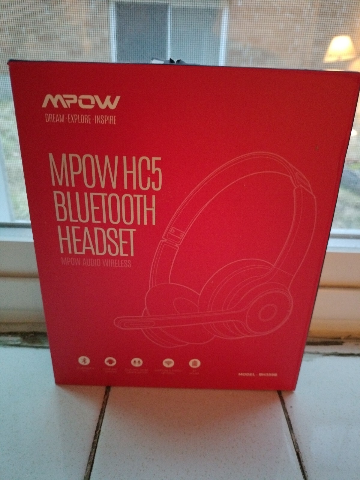 Mpow Wireless Bluetooth 5.0 Headset Trucker Driver Over Head Headphones Dual Mic