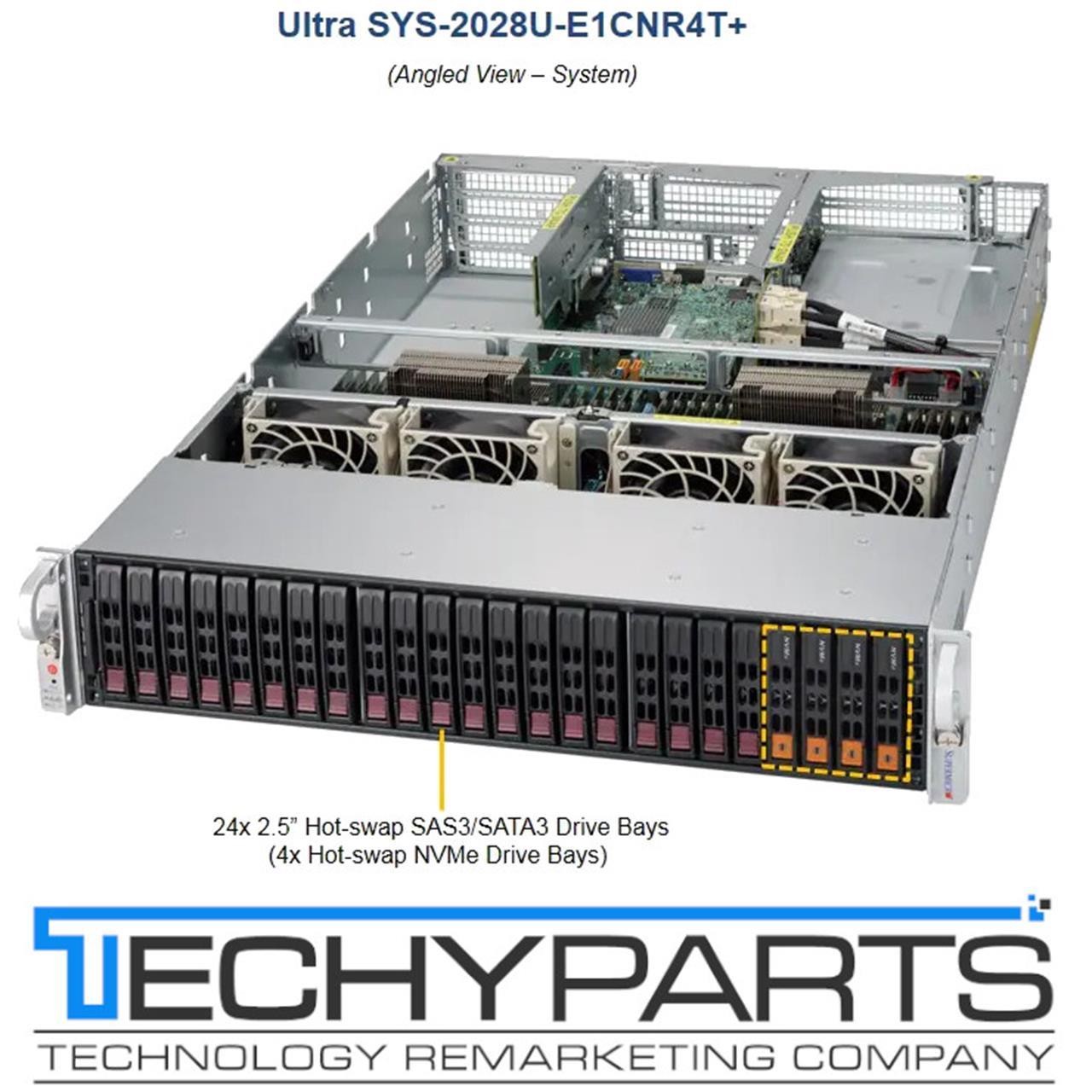 Supermicro SYS-2028U-E1CNR4T+ 2U 24-Bay 2.5" Rackmount Server w/ X10DRU-i+ CTO