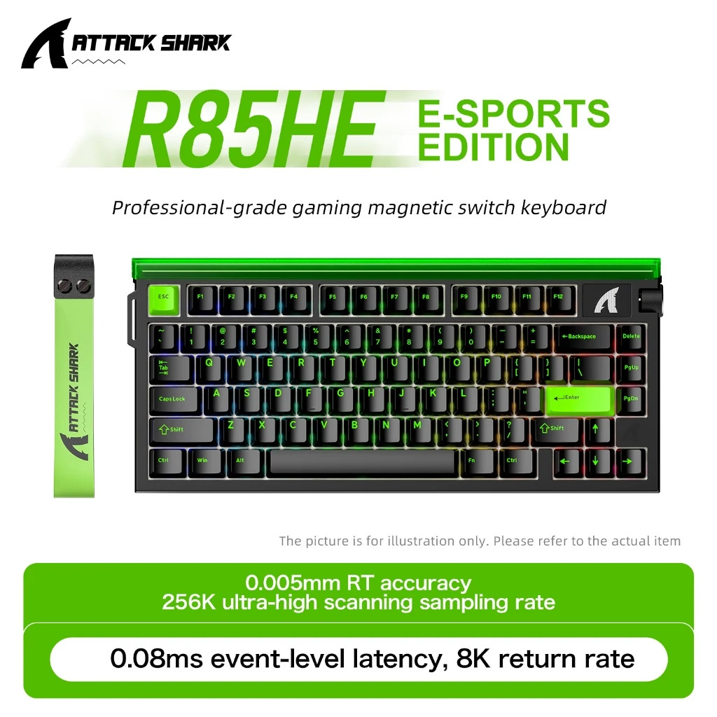 ATTACK SHARK R85HE Magnetic Switch Gaming Keyboard 8KHz 0.005mm Precision RGB