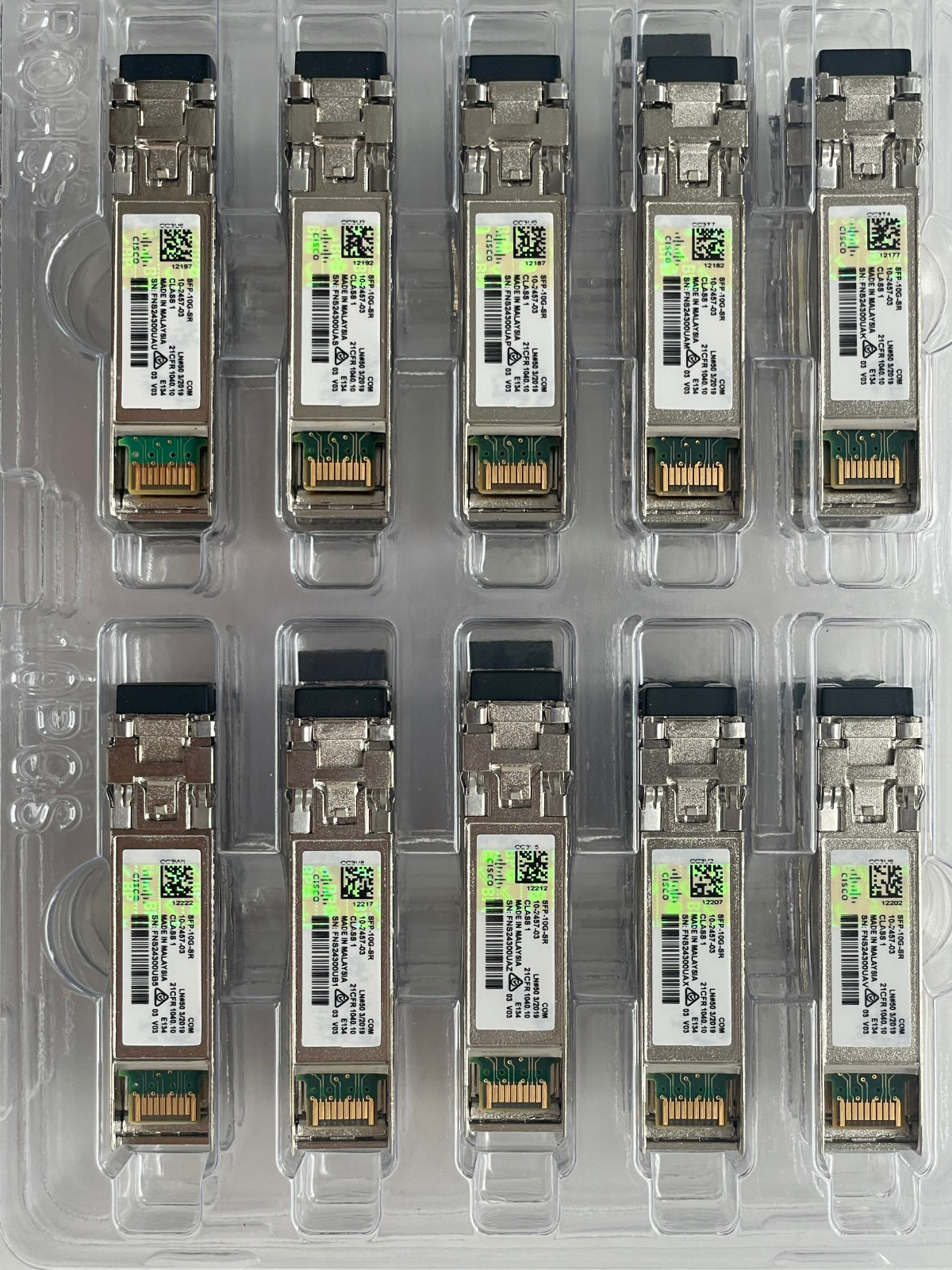 Cisco SFP-10G-SR  10GBASE-SR Multimode 10G Fiber  with hologram