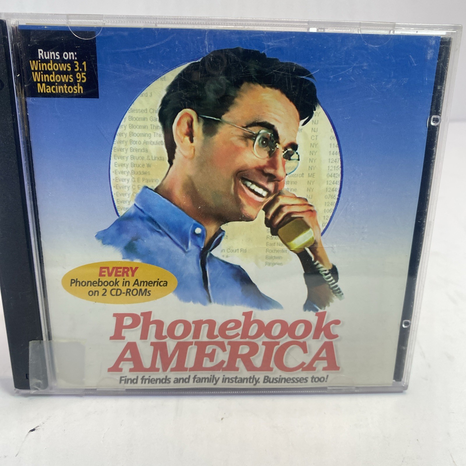 Phonebook America (2XCD-ROM, 1997) All US Home + Business Listings
