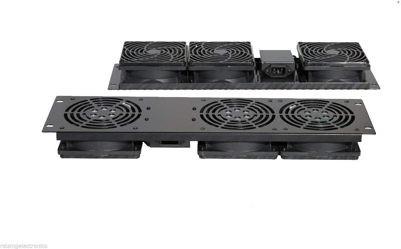 Raising Electronic RACK MOUNT 3-FAN COOLING UNIT 3U For Server Cabinet