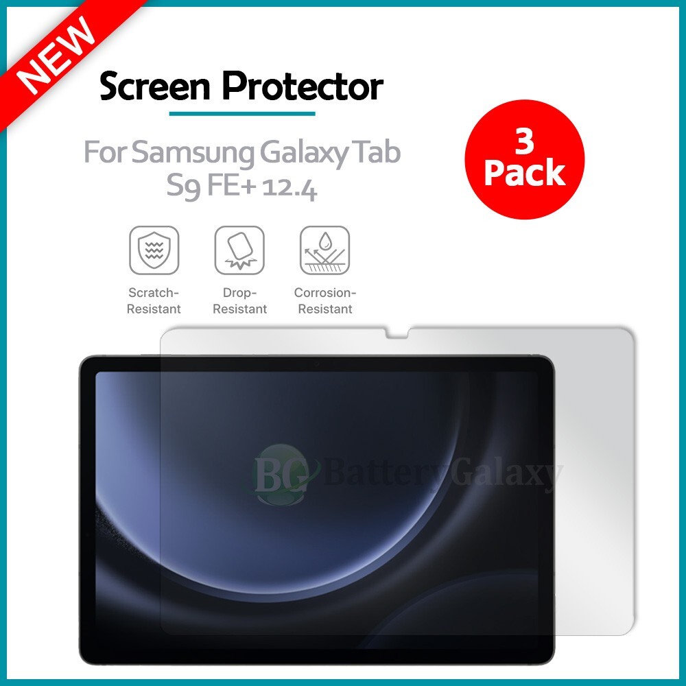 3-Pack LCD Ultra Clear HD Screen Protector for Samsung Galaxy Tab S9 FE+ Plus