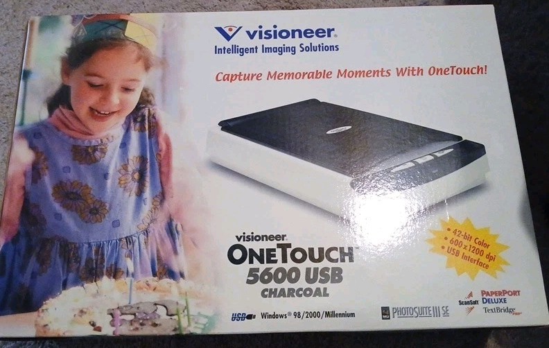 Visioneer OneTouch 5600 USB Flatbed Scanner 600 x 1200 DPI 42-bit Color New