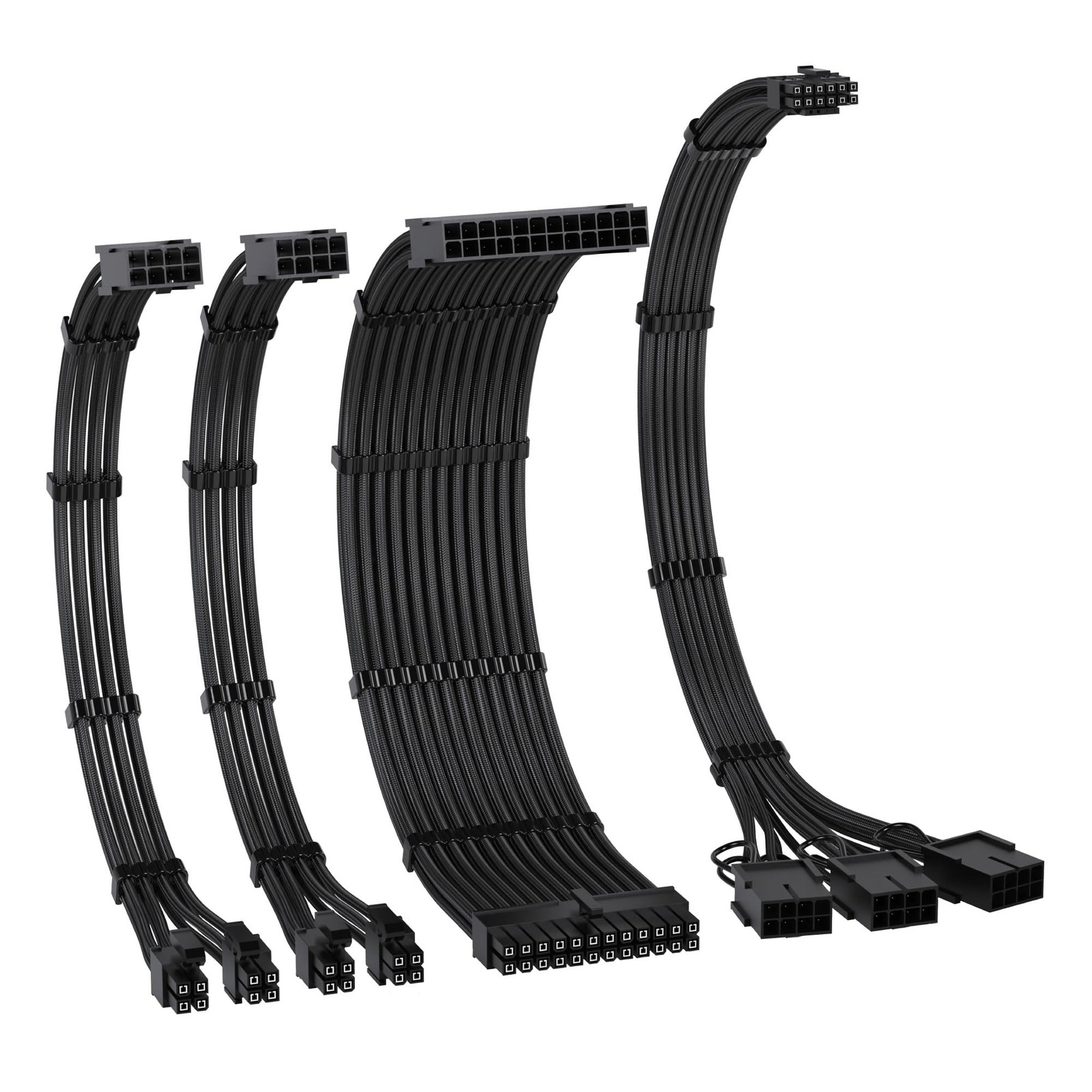 PCIE 5.0 12VHPWR Sleeved Cable Kit 16AWG Power Supply Cable Extension PC PSU ...