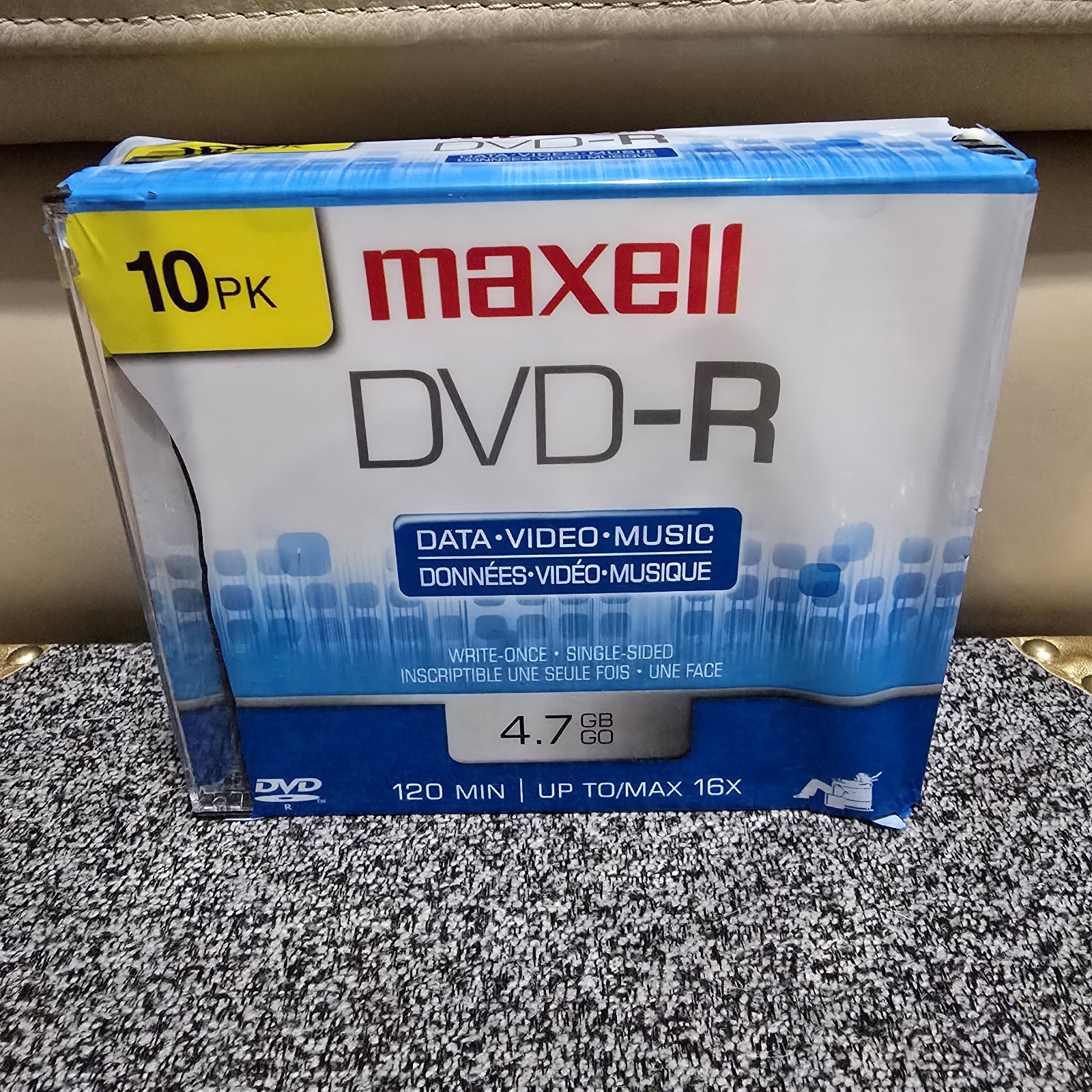 Maxell DVD-R 4.7GB 16X Jewel Case Data Video 120 Minutes 10-Pack NEW 🔥🚀
