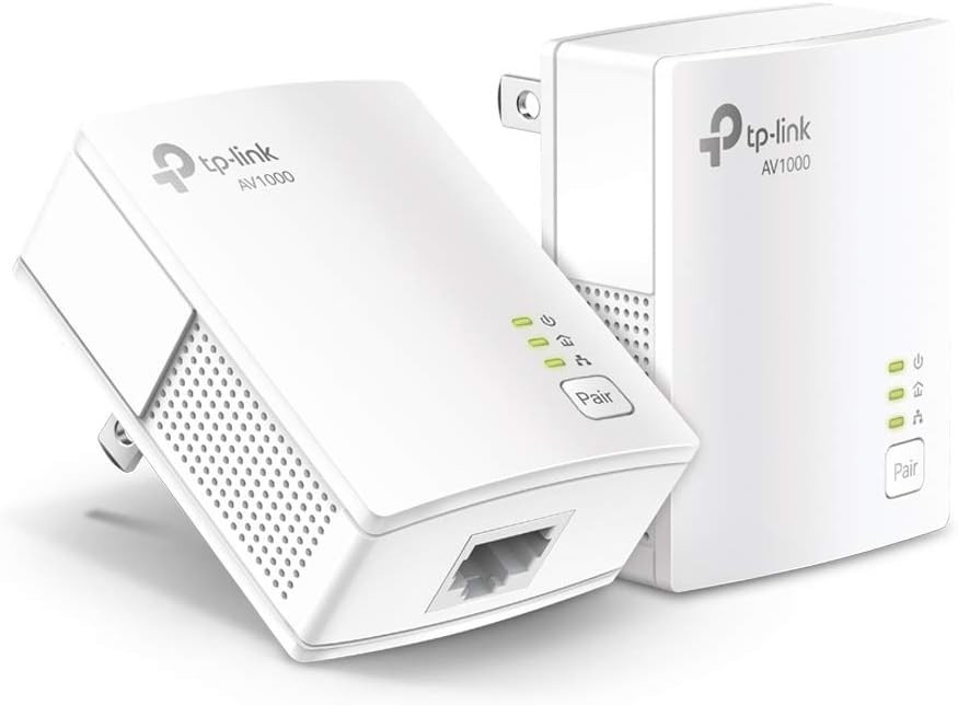 TP-Link AV1000 Powerline Ethernet Adapter KIT Gigabit Port Plug Play TL-PA7017