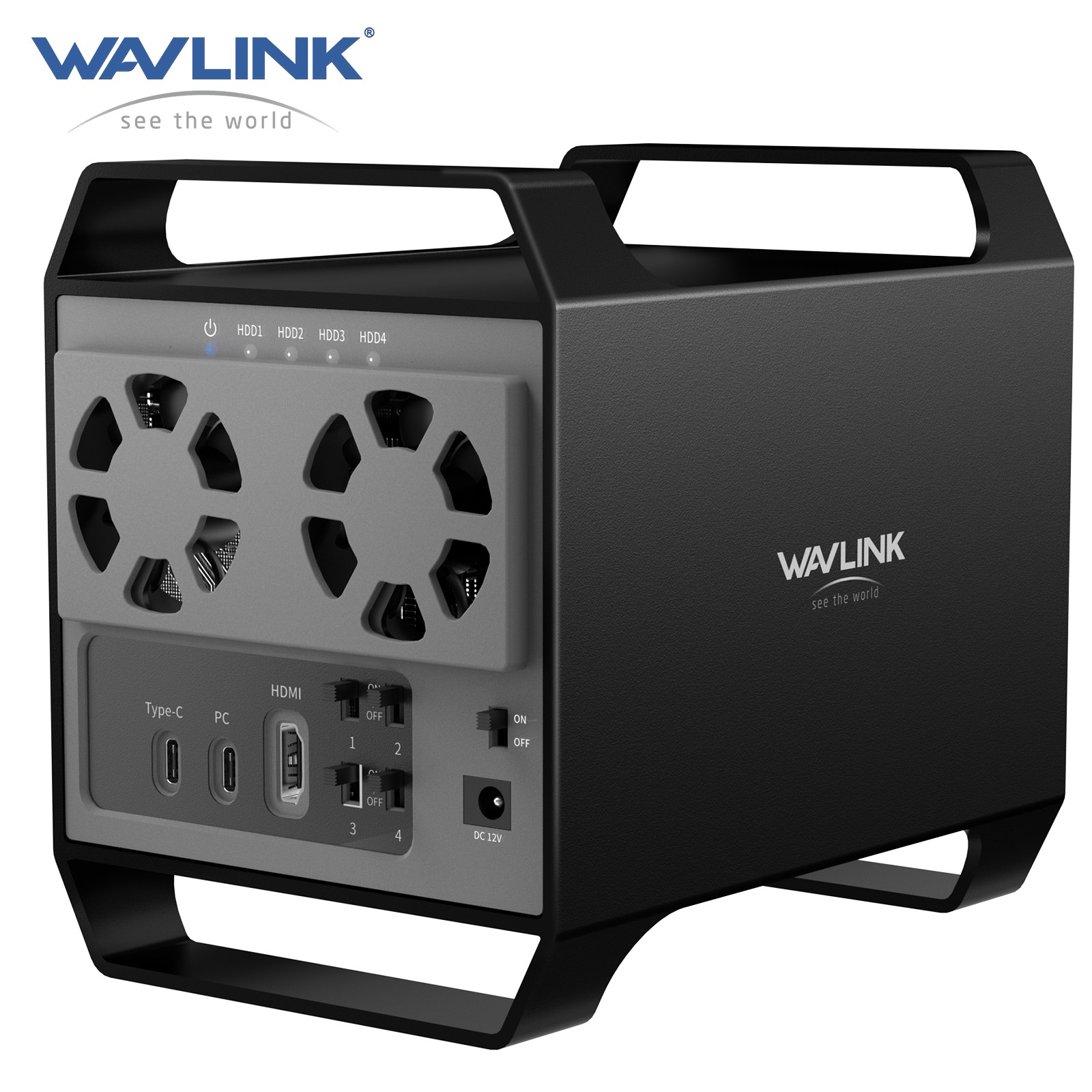 4/2 Bay Hard Drive Dock 3.5"/2.5'' HDD/SSD Enclosure Built-in Fans RAID Option