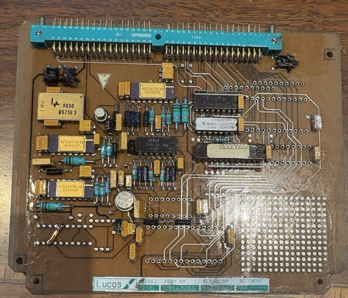 Rare Vintage Lucas Mil Spec Circuit Boards AD Motorola 3