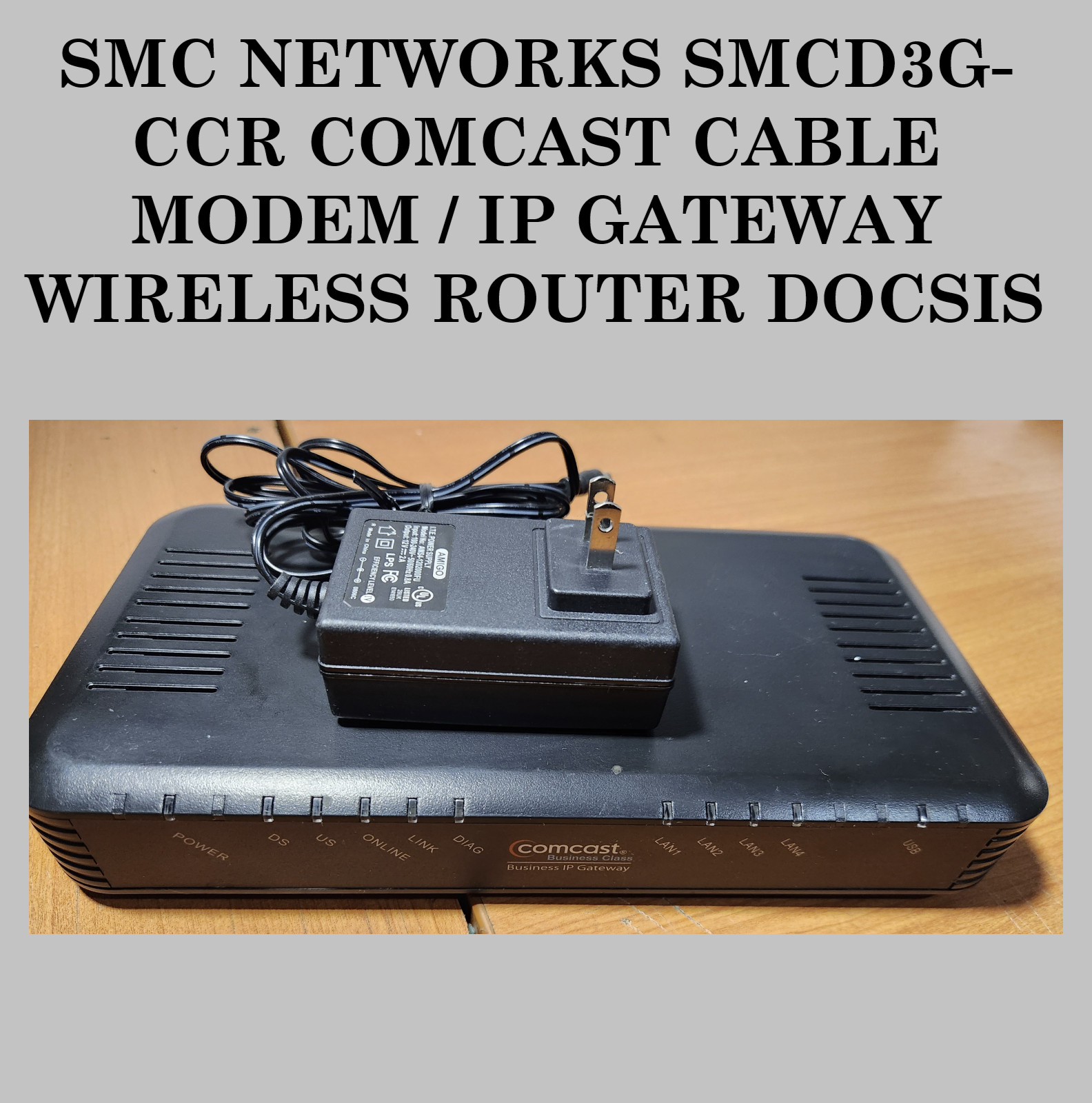 SMC NETWORKS SMCD3G-CCR COMCAST CABLE MODEM / IP GATEWAY WIRELESS ROUTER DOCSIS
