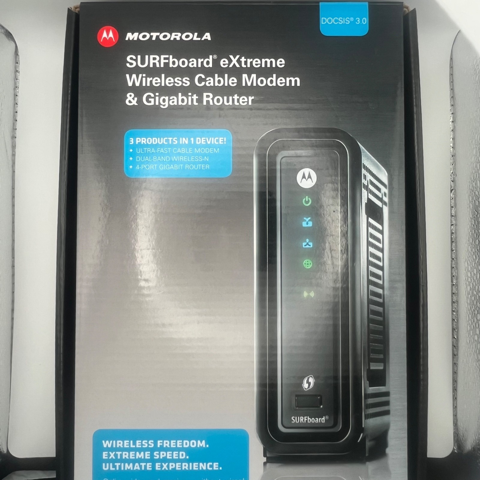 Motorola SURFboard® eXtreme Wireless Cable Modem & Gigabit Router New Opened Box