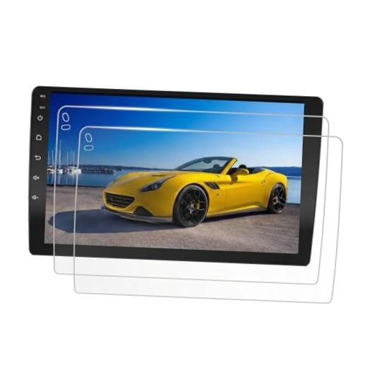 2PCS Car Screen Protector, 9 Inch HD Clear Tempered Glass