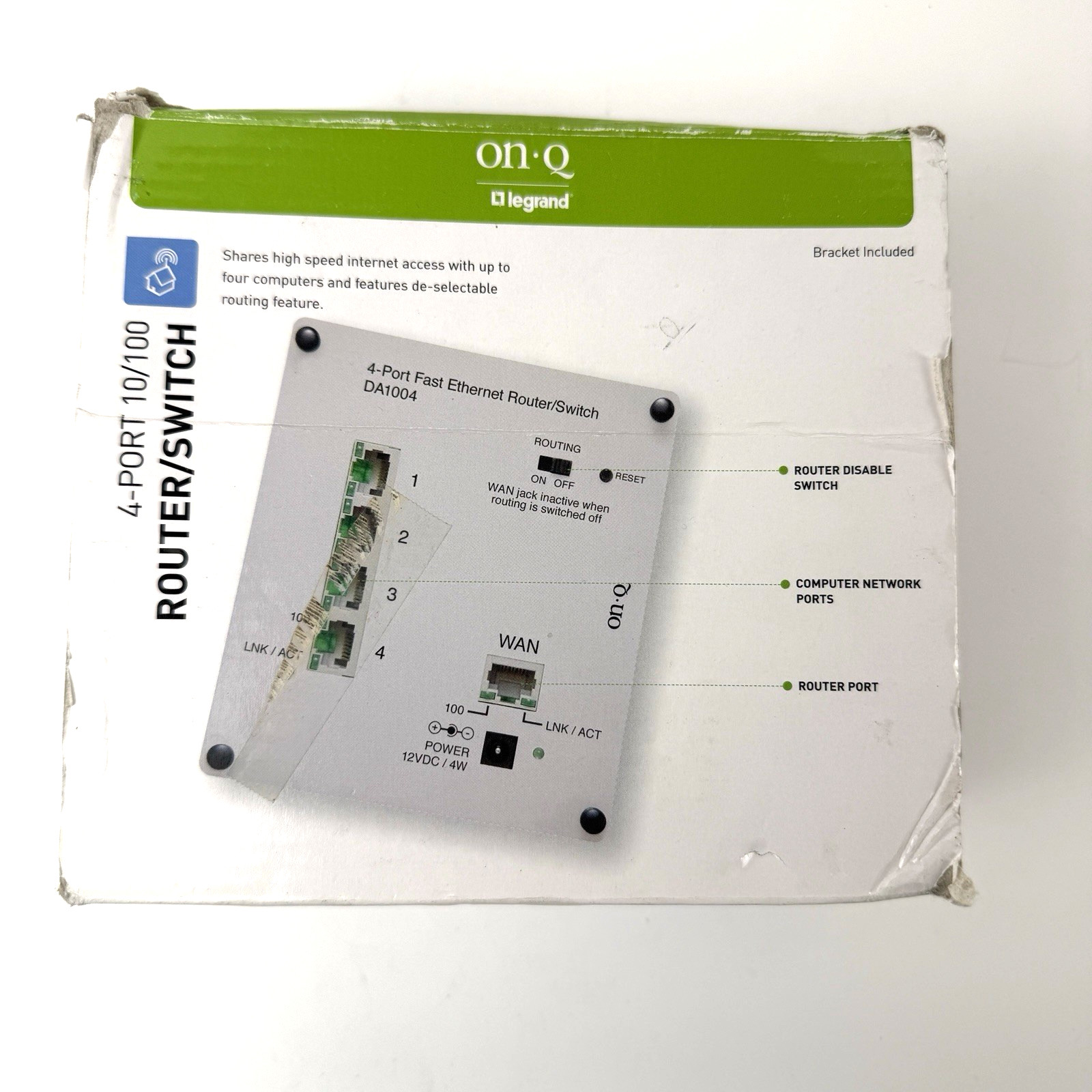 Legrand On-Q DA1004 4-Port Ethernet Router Switch