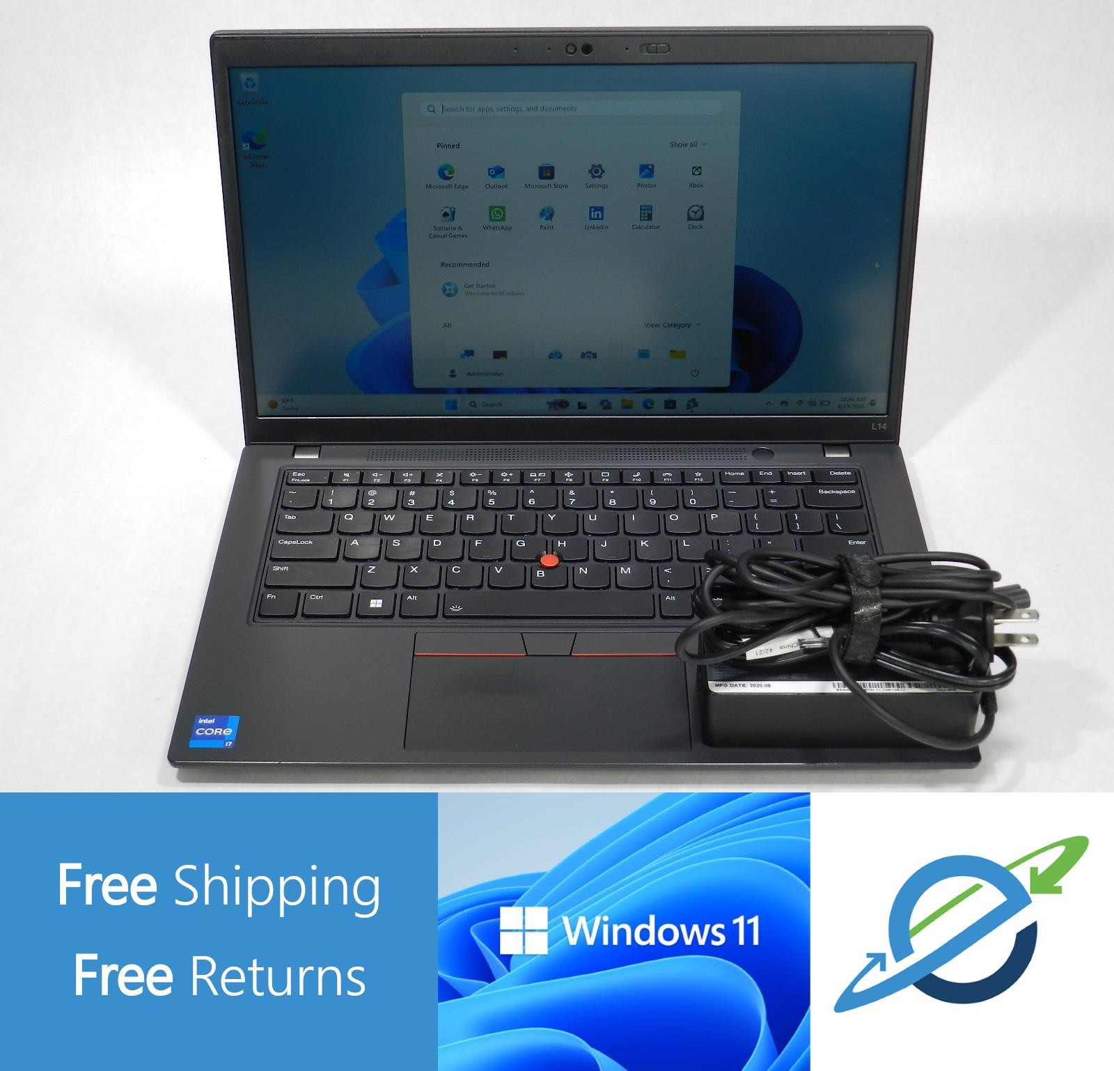 LENOVO THINKPAD L14 GEN 3 | i7-1260P | 512GB SSD | 16GB | B+ | WINDOWS 11 PRO