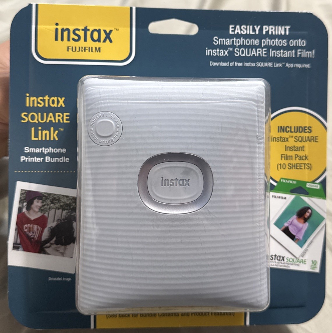 NEW Instax Fujifilm Square Link Smartphone Printer Bundle 600024643