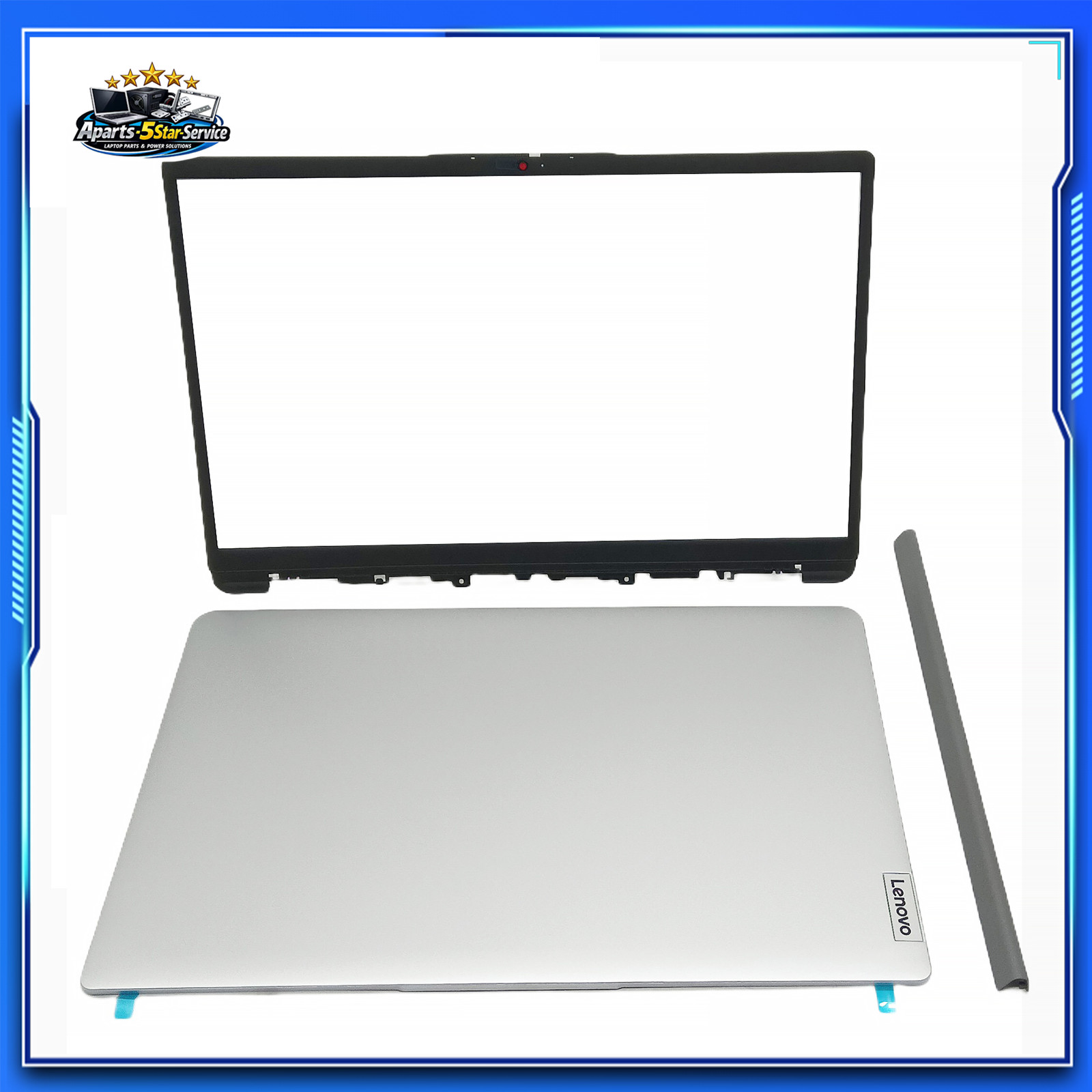 New LCD Back Cover Bezel Hinge Cover Set for Lenovo IdeaPad 1 15ADA7 15AMN7 US