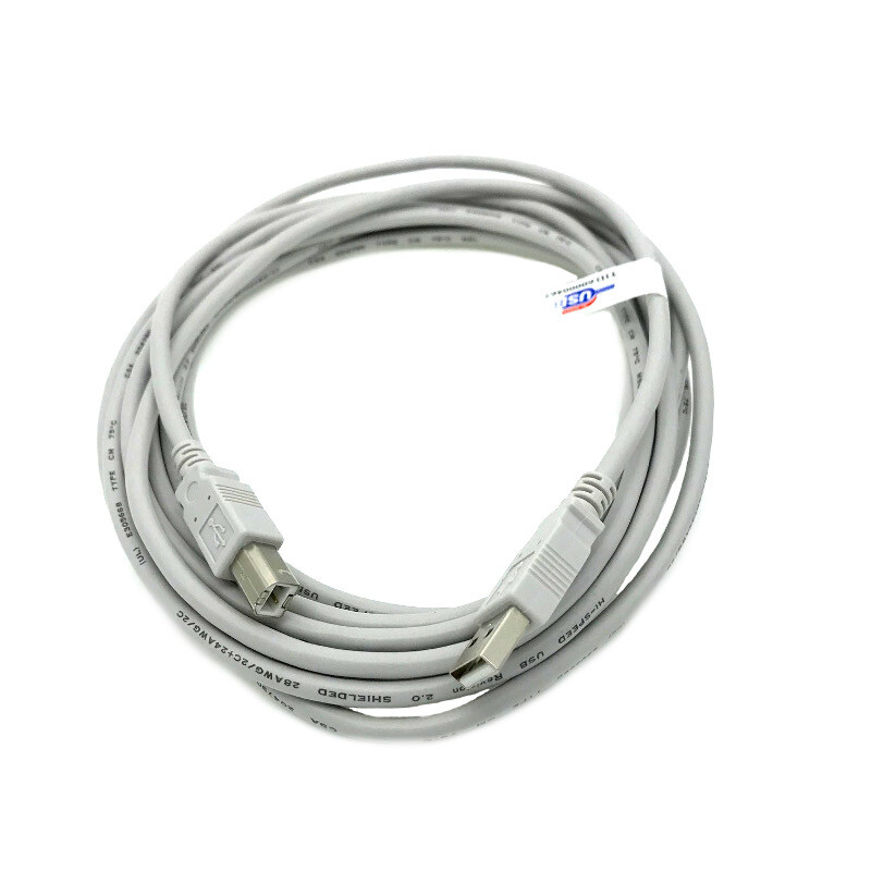 15ft USB Cord WHT for HP OFFICEJET J5735 J5740 J3600 4215 4652 4655 5746 J5780