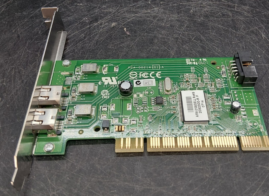 2 Port Adaptec AFW-2100 FireWire  PCI Adapter Card Dell