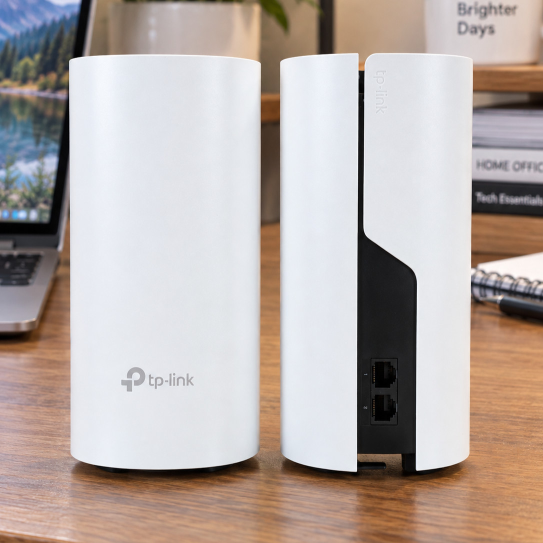 TP Link Deco Mesh WiFi System 2 Pack M4R AC1200 - White w Cables, Adapters