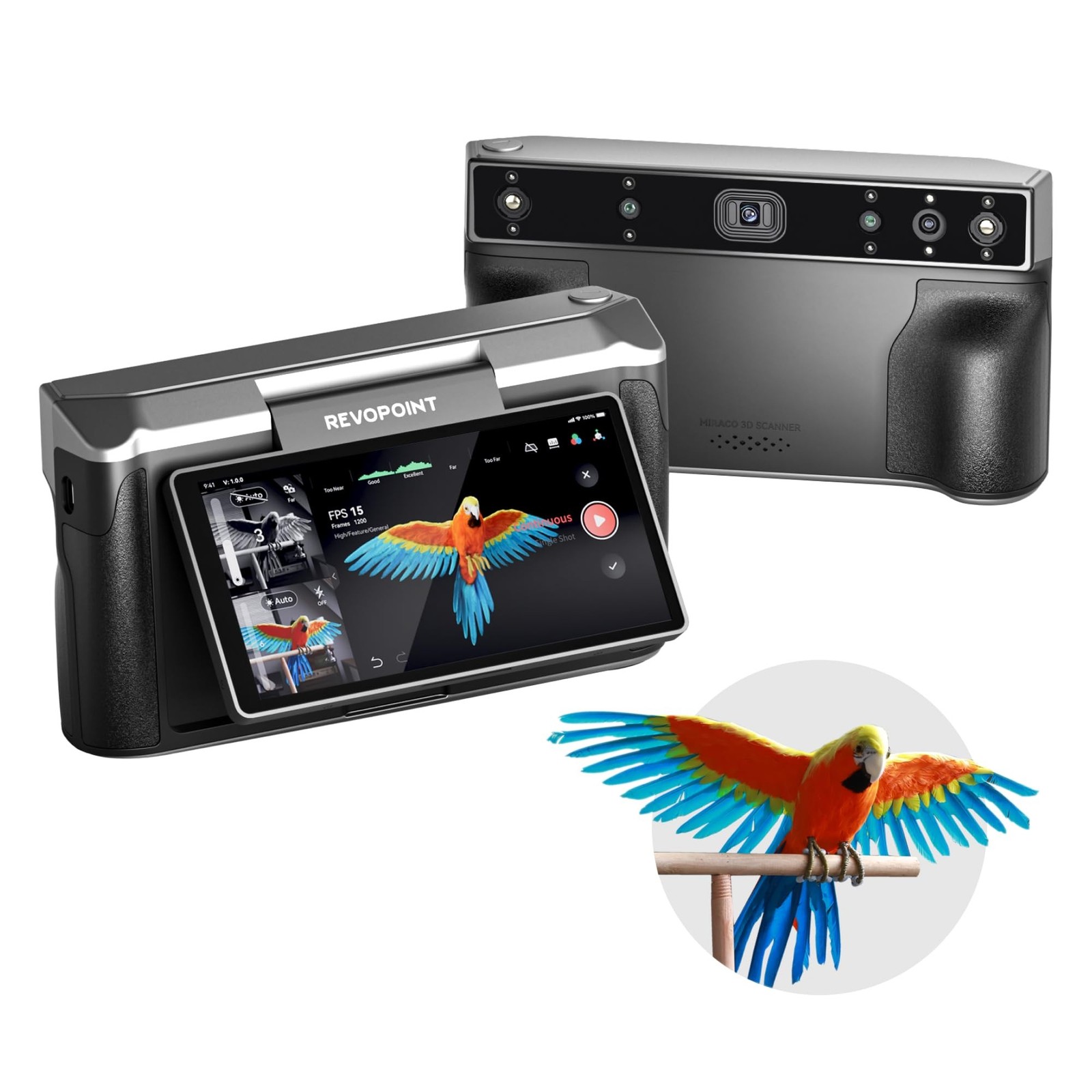 Revopoint MIRACO Pro Wireless 3D Scanner for 3D Printing, All-in-one Handheld...
