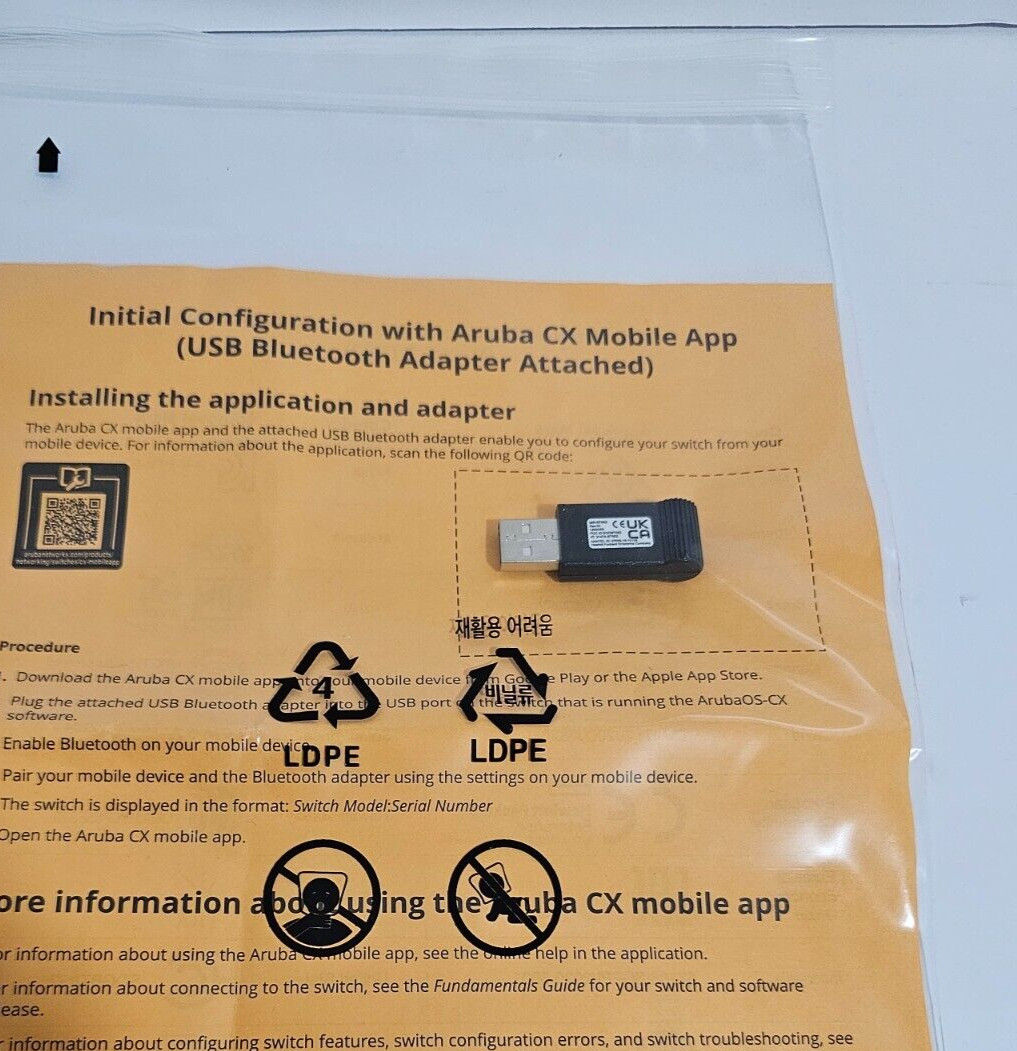 HPE S1H23A Aruba Networking CX Switch Bluetooth Adapter