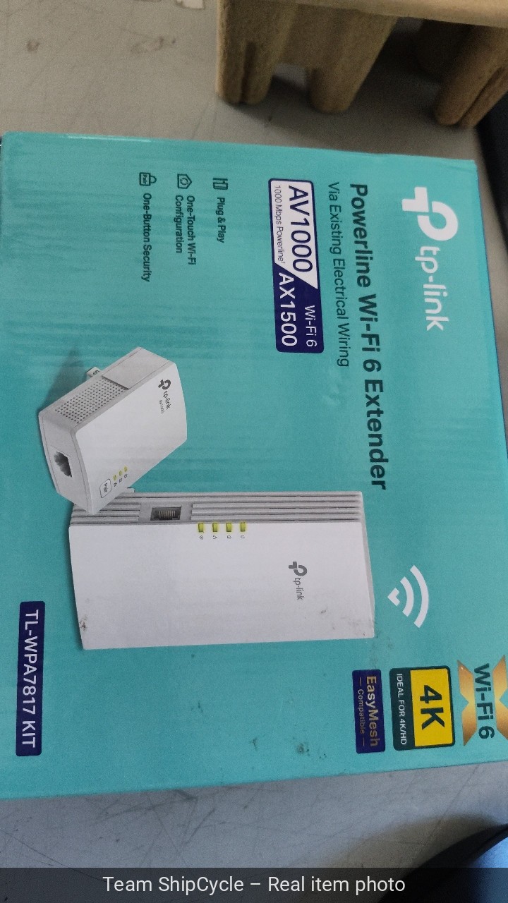 TPLink TLWPA7817 KIT WiFi 6 Powerline Extender AX1500 Gigabit Mesh G1N