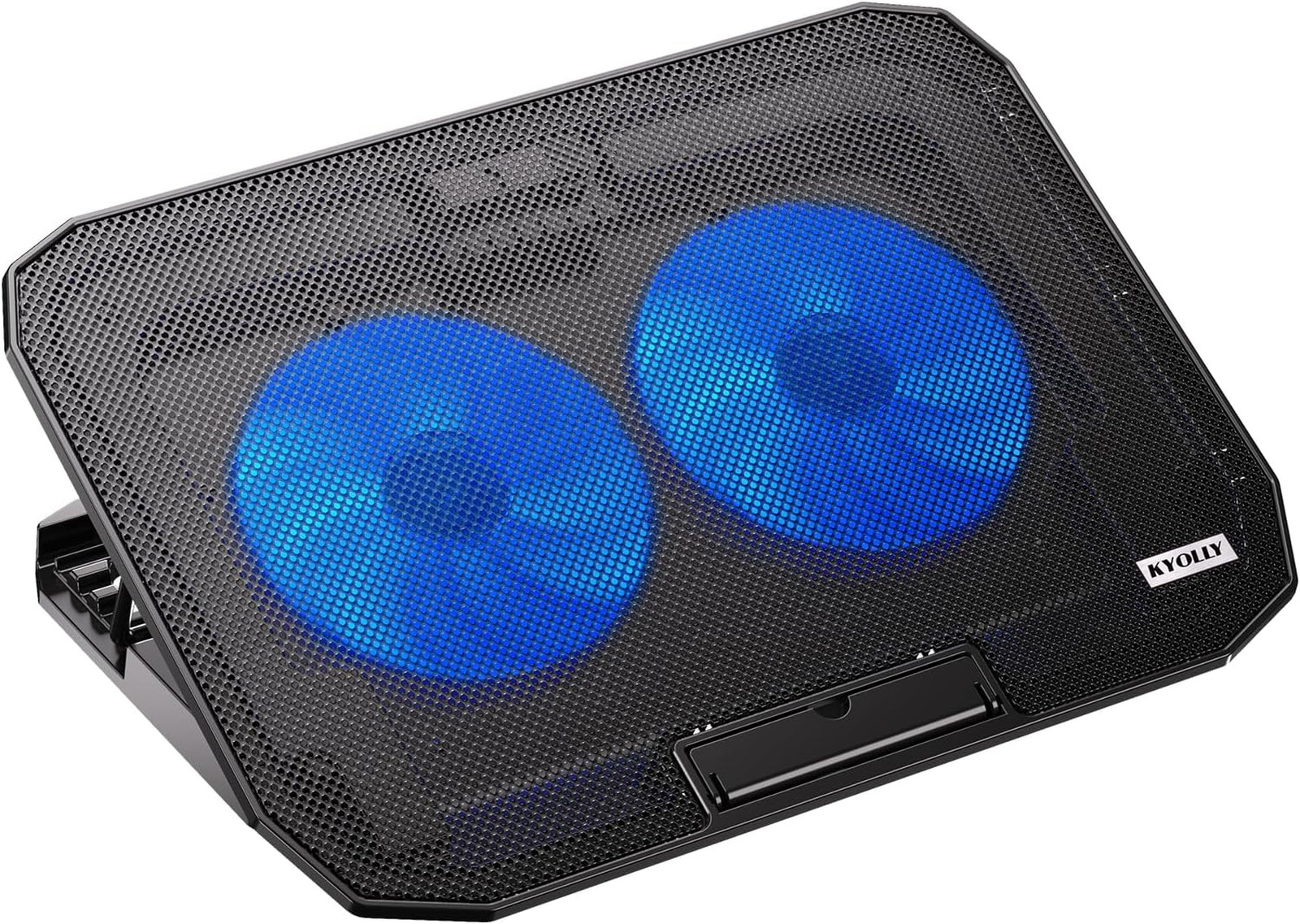 Laptop Cooling Pad with Dual Fans and Adjustable Stand, Compatible with 10-15.6