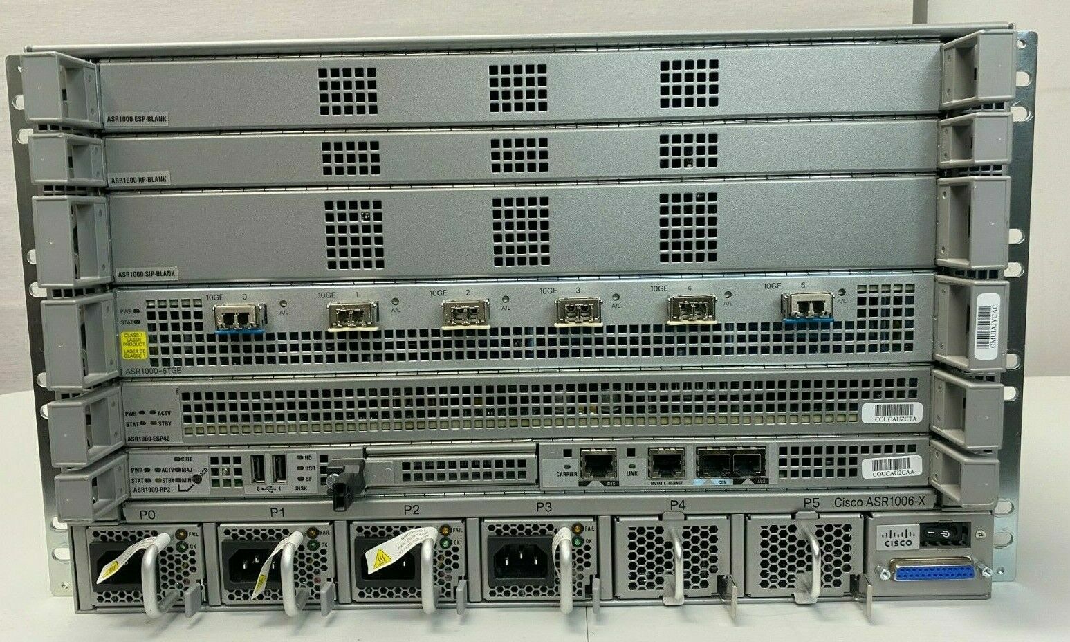 Cisco ASR1006-X Cisco ASR 1000 Routers 100 Gbps ASR1000-6TGE + ASR1000-RP2 +