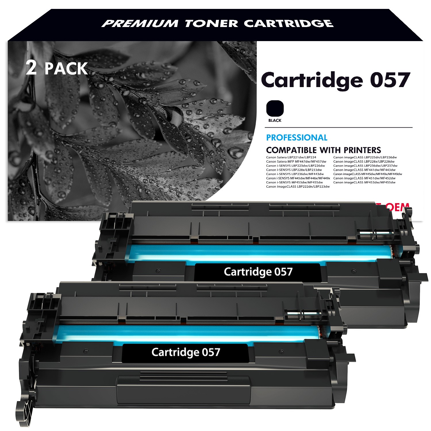 2PK 057 CRG057 CRG-057 Compatible Toner Cartridge for Canon ImageCLASS MF455dw